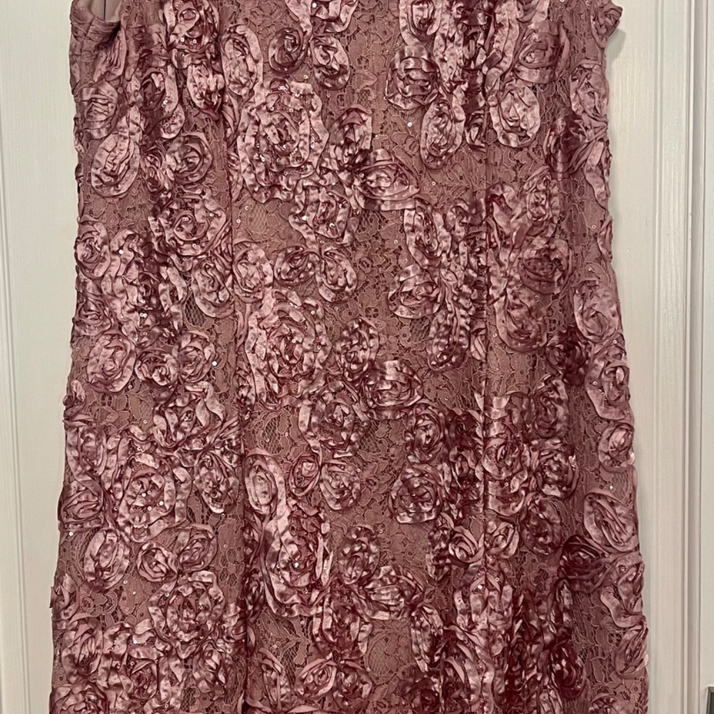 Alex Evenings Women’s Tea Length mother of Bride Dress Rosette - Picture 2 of 9